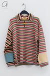 YANYAN KNITS striped lapel pullover YYK-YYW23-1531-TW striped